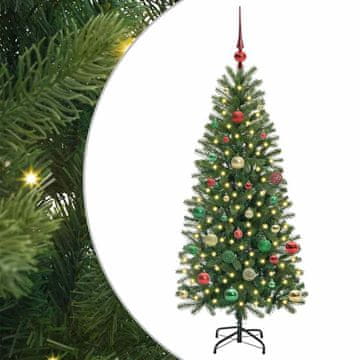 Vidaxl Umestno božično drevo med 150 LED Zelena 150 cm PE in PVC
