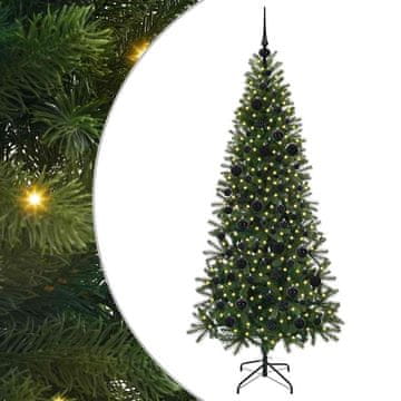 Vidaxl Umestno božično drevo med 300 LED Zelena 180 cm PE in PVC