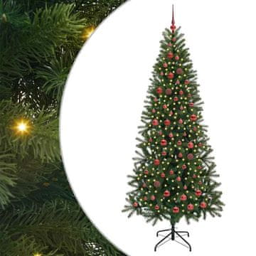 Vidaxl Umestno božično drevo med 300 LED Zelena 210 cm PE in PVC