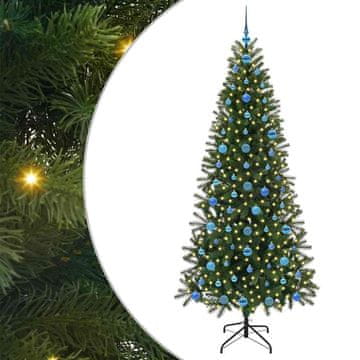 Vidaxl Umestno božično drevo med 300 LED Zelena 210 cm PE in PVC