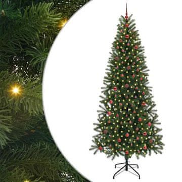 Vidaxl Umestno božično drevo med 300 LED Zelena 240 cm PE in PVC