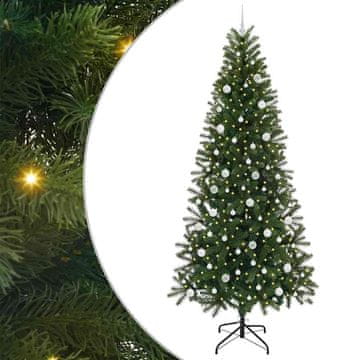 Vidaxl Umestno božično drevo med 300 LED Zelena 240 cm PE in PVC