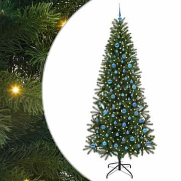 Vidaxl Umestno božično drevo med 300 LED Zelena 240 cm PE in PVC