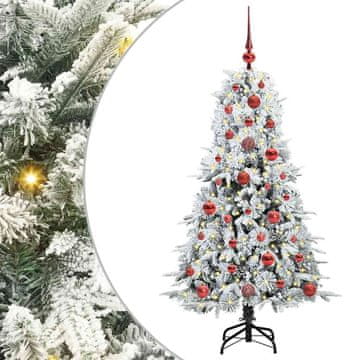 Vidaxl Umetno Zložljivo Božično Drevo z stojalom Bela 120 cm PE in PVC