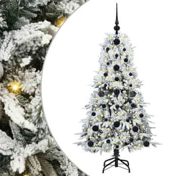 Vidaxl Umetno Zložljivo Božično Drevo z stojalom Bela 120 cm PE in PVC