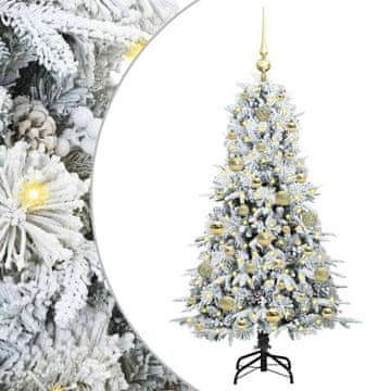 Vidaxl Umetno Zložljivo Božično Drevo z stojalom Bela 120 cm PE in PVC