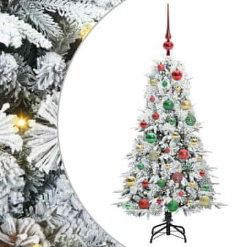 Vidaxl Umetno Zložljivo Božično Drevo z stojalom Bela 120 cm PE in PVC