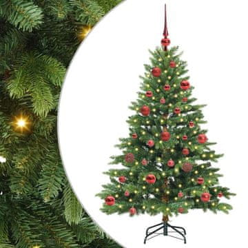Vidaxl Umestno božično drevo med 150 LED Zelena 150 cm PE in PVC