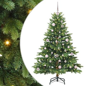 Vidaxl Umestno božično drevo med 150 LED Zelena 150 cm PE in PVC