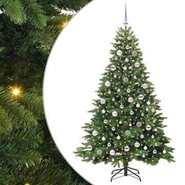 Vidaxl Umestno božično drevo med 300 LED Zelena 180 cm PE in PVC