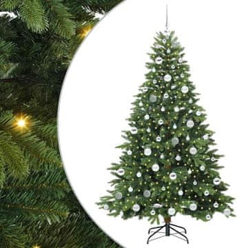 Vidaxl Umestno božično drevo med 300 LED Zelena 180 cm PE in PVC