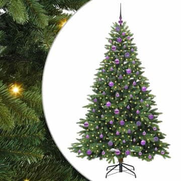 Vidaxl Umestno božično drevo med 300 LED Zelena 180 cm PE in PVC