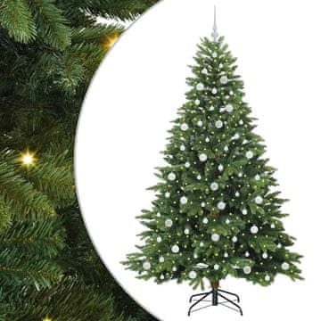Vidaxl Umestno božično drevo med 300 LED Zelena 210 cm PE in PVC