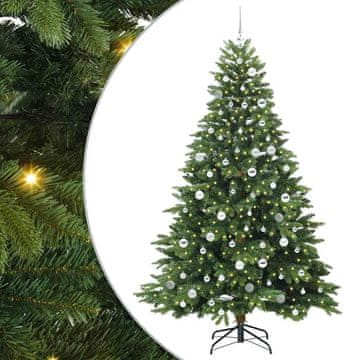 Vidaxl Umestno božično drevo med 300 LED Zelena 210 cm PE in PVC