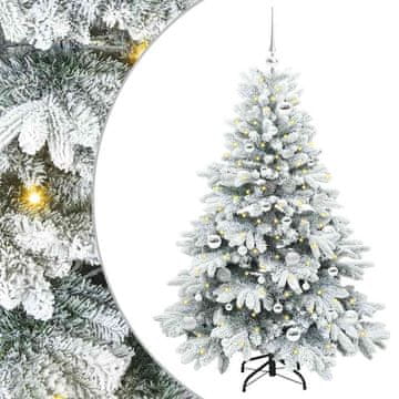 Vidaxl Umestno božično drevo med 150 LED Bela 150 cm PE in PVC