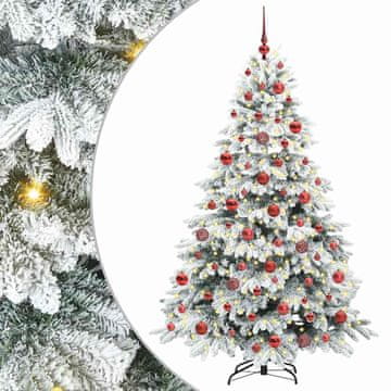 Vidaxl Umestno božično drevo med 300 LED Bela 180 cm PE in PVC