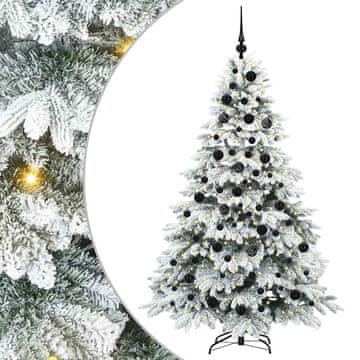 Vidaxl Umestno božično drevo med 300 LED Bela 180 cm PE in PVC