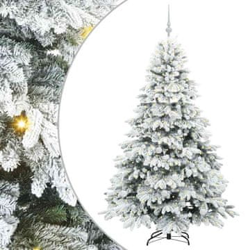 Vidaxl Umestno božično drevo med 300 LED Bela 180 cm PE in PVC
