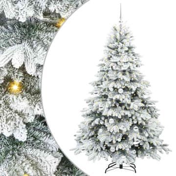 Vidaxl Umestno božično drevo med 300 LED Bela 180 cm PE in PVC