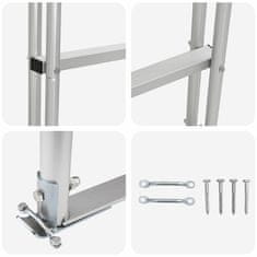 Vidaxl Lestev za pomol 4-stopnje srebrna 45 x 11.5 x 134 cm Aluminij