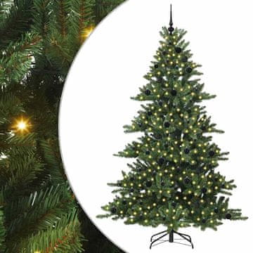 Vidaxl Umetno Zložljivo Božično Drevo Zelena 210 cm PVC in jeklo