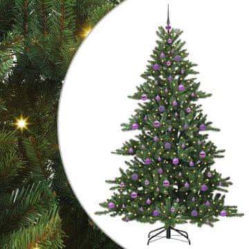 Vidaxl Umetno Zložljivo Božično Drevo Zelena 210 cm PVC in jeklo