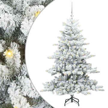 Vidaxl Umetno Zložljivo Božično Drevo Bela 150 cm PVC in jeklo