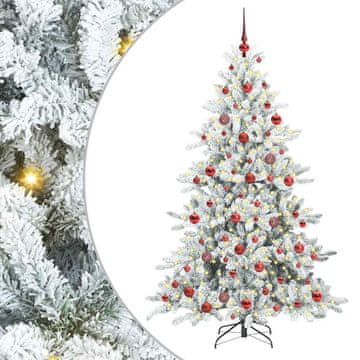 Vidaxl Umetno Zložljivo Božično Drevo Bela 180 cm PVC in jeklo