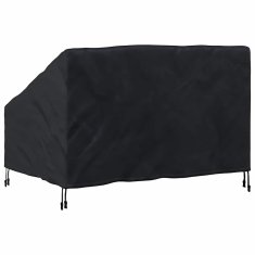 Vidaxl Pokrov za vrtno klop Črna 130 x 95 x 40 / 80 cm 210D tkanina