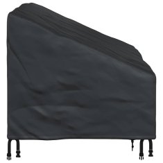 Vidaxl Pokrov za vrtno klop Črna 130 x 95 x 40 / 80 cm 600D tkanina