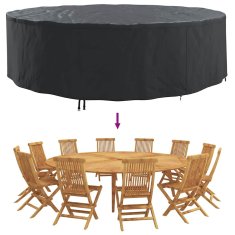 Vidaxl Prevleka za zunanje pohištvo 320 x 320 x 105 cm 420D tkanina