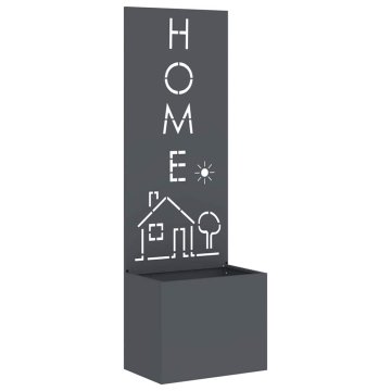 Vidaxl Vrtno korito z dekorativno ploščo Antracit 50 x 140 cm