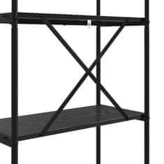 Vidaxl Knjižna polica Črni hrast 60 x 30 x 183 cm Konstruiran les