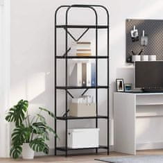 Vidaxl Knjižna polica Črni hrast 60 x 30 x 183 cm Konstruiran les