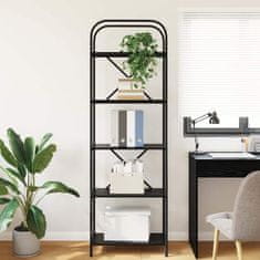 Vidaxl Knjižna polica Črni hrast 60 x 30 x 183 cm Konstruiran les