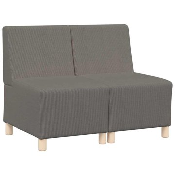 Vidaxl Modularna sofa enota brez naslonov 2 pcs Svetlo siva