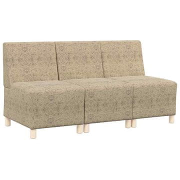 Vidaxl Modularna sofa enota brez naslonov 3 pcs Svetlo siva