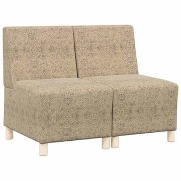 Vidaxl Modularna sofa enota brez naslonov 2 pcs Svetlo siva