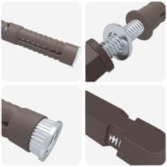 Vidaxl Floating Shelf Brackets 12 pcs Bež Ø10 x 170 mm Jeklo