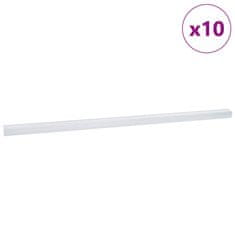 Vidaxl Robniki za stopnice 10 pcs srebrna 67 cm Aluminij