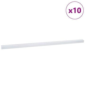 Vidaxl Robniki za stopnice 10 pcs srebrna 67 cm Aluminij