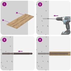 Vidaxl Floating Shelf Brackets 12 pcs Bež Ø10 x 170 mm Jeklo