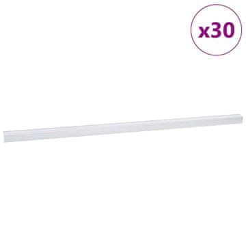 Vidaxl Robniki za stopnice 30 pcs srebrna 67 x 3.5 x 3 cm Aluminij
