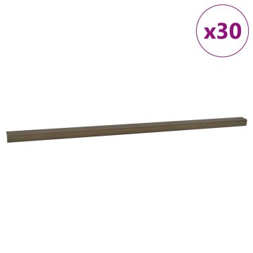 Vidaxl Robniki za stopnice 30 pcs Rjava 67 cm Aluminij