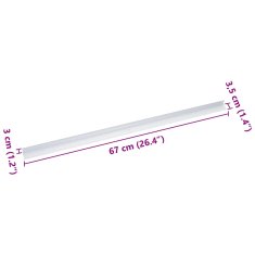 Vidaxl Robniki za stopnice 30 pcs srebrna 67 cm Aluminij