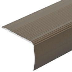 Vidaxl Robniki za stopnice 30 pcs Rjava 67 cm Aluminij