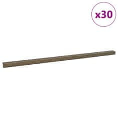 Vidaxl Robniki za stopnice 30 pcs Rjava 67 cm Aluminij