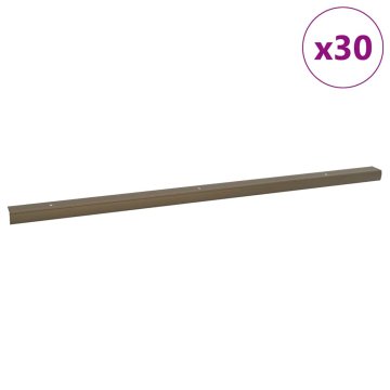 Vidaxl Robniki za stopnice 30 pcs Rjava 67 cm Aluminij