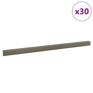 Vidaxl Robniki za stopnice 30 pcs Šampanjec 67 cm Aluminij