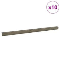 Vidaxl Robniki za stopnice 10 pcs Šampanjec 67 cm Aluminij